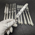 Around 1879 British Antique Sterling Silver Handle Cutlery Set in Wooden Box
